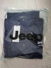 JEEP SPIRIT吉普长袖T恤男春秋季男装翻领打底衫韩版上衣服 藏青色 4XL  实拍图
