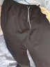 AEMAPE 休闲裤秋冬季华夫格裤子系带束脚哈伦裤YPY K186 黑色 XL  实拍图