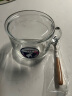 乐美雅 钢化玻璃杯泡茶杯牛奶杯微波炉水杯家用带把耐热茶杯早餐麦片杯 罗凯+玻璃盖+木柄勺 500ml 1只 实拍图