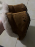 OZZEG澳洲雪地靴女冬季羊皮毛一体高帮棉鞋加绒保暖短靴平底防滑豆豆鞋 咖啡色 39 晒单实拍图