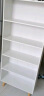 PULATA 书架北欧简约落地木腿多功能置物架 五层储物简易文件柜子 暖白色 DT3250101 实拍图