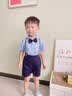 罗蒙男童小西装套装宝宝周岁生日主持人花童礼服西装毕业儿童演出 001浅蓝色 100 cm 实拍图