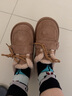 热风冬季女士雪地靴时尚加绒保暖休闲厚底勃肯棉鞋短筒魔术贴女靴子 02棕色 36 实拍图