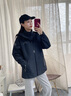 波司登（BOSIDENG）【反季】冲锋衣鹅绒羽绒服女款90绒三合一防风防雨透气显瘦外套 黑色8056 S 160/84A 实拍图