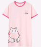 猫人（MiiOW）100%纯棉睡裙睡衣女士家居服圆领舒适透气简约春夏套头短袖可外穿 胖胖小猫粉 淡粉 M 推荐（80-100斤） 实拍图