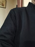 千纸鹤休闲卫衣男春秋款立领拉链上衣服男士立体感提花潮外套15666 01C黑色 L 实拍图
