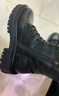 达芙妮黑色马丁靴女2025秋冬厚款户外旅游经典穿搭配裙子厚底英伦风短靴 黑色-8孔【秋冬加绒款】 37 实拍图