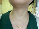 谢瑞麟（TSL）黄金项链复古风几何双环女款足金锁骨链YS510  约2.6g 实拍图