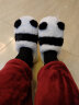 细细条 卡通熊猫棉拖鞋女冬季学生室内居家防滑可爱毛绒保暖月子软底鞋 白色 42-43 晒单实拍图