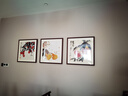 紫腾随轩齐白石装饰画新中式客厅背景墙面挂画卧室饭厅餐厅水墨虾壁画 大吉大利 60*60cm红木色实木框 实拍图