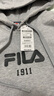 FILA 斐乐官方情侣款连帽卫衣秋季新款纯棉宽松针织长袖上衣加绒 云雾花灰-MG XS 实拍图