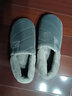 惠夫人 家居棉拖鞋女防滑月子冬天室内大码加绒男女式保暖棉拖鞋情侣 包跟款 灰色 42-43 适合41-42码穿 实拍图