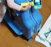 汪汪队立大功（PAW PATROL）儿童骑行行李箱可坐拉杆箱万向轮男孩女宝宝卡通木马汽车旅行箱 阿奇警车蓝色 20英寸 实拍图