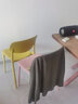 宅颐美 歺椅椅子家用轻奢餐椅北欧简约现代靠背白色餐桌椅可叠放卧室书桌凳子 黄色升级加强加厚(送坐垫) 方背椅 实拍图