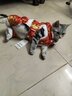 华元宠具（hoopet）猫咪衣服新年拜年服猫猫秋冬装德文保暖冬装宠物过年喜庆发财唐装 【吉祥】加绒加厚祥云唐装 M-胸围36-40cm（建议4-7斤） 实拍图