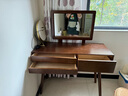 红林日记梳妆台卧室现代简约实木化妆桌小型化妆台小户型化妆柜梳妆桌子 【全实木】100CM单桌＋镜-胡桃色 实拍图