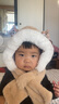 贝娜茜婴儿帽子秋冬季护耳毛绒帽儿童帽子冬季保暖男童女童围巾一体可爱 小熊-浅咖 6个月-4岁（44-51.5CM） 实拍图