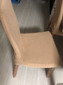 北欧家用简约连体弹力通用餐椅套餐桌椅子套罩靠背一体加厚布艺 竖纹-浅咖色 实拍图