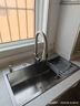松派厨房水槽304不锈钢水槽双改大单槽水池盆洗菜盆台下盆洗碗槽 右排0涂层+抽拉龙头 750*410mm【国标SUS304假一赔十】 实拍图