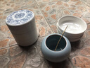 荣宝斋 高白瓷调色碟 青花瓷盖 文房四宝书法国画墨池墨碟笔架笔舔陶瓷器调色盘套装 高白瓷 实拍图