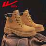回力男鞋2025秋冬季新款男士马丁靴工装风大黄靴高帮登山鞋子 卡其 42 实拍图