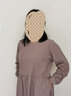 无印良品（MUJI）女式 法兰绒抽褶连衣裙 美拉德纯棉起毛宽松长裙子秋冬 BC08CC3A 浅灰棕色 S 155/80A 实拍图