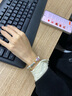 中国黄金;CHINA GOLD999足银珐琅花蝶戏半镯手链女款小众手串送女友老婆生日礼物 约20g【玫瑰花礼盒】 实拍图