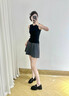 达芙妮乐福鞋女厚底皮鞋女春秋2025新款英伦风增高粗跟通勤一脚蹬单鞋女 黑色厚底【金属扣 跟高5.5CM】 36 实拍图