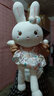 惠妮宝贝毛绒玩具小白兔兔子公仔布娃娃可爱女孩布偶小兔子玩偶生肖兔礼物 粉色 60厘米 实拍图