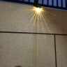 铨阳 太阳能庭院灯户外壁灯室外led防水花园装饰灯围墙阳台台阶氛围灯 4只装（半圆款-暖光+彩光） 实拍图