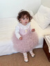 G.duck小黄鸭童装女童连衣裙春秋儿童裙子公主裙女孩蓬蓬蛋糕裙生日礼服 粉色 130 建议7~8岁【120-130cm】cm 实拍图