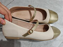 大东玛丽珍鞋女鞋2025秋季新款时尚优雅方跟低跟套脚方头Q0102/Q0103 金色 38 实拍图