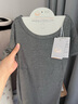 nest designs婴儿竹丽尔短袖连体衣爬服和尚春夏新生儿宝宝包屁衣 炭笔灰 90cm （建议80-92cm） 实拍图
