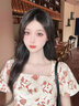 麦斯贝思（MAISIBEISI）敬酒服新娘酒红色碎花平时可穿订婚衣服女礼服回门洋装法式连衣裙 花色 M 实拍图
