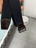 JWKE 男士针扣编织帆布腰带男款休闲松紧弹力牛仔裤皮带青年学生裤带 黑色 110cm 适合体重120-150斤 实拍图