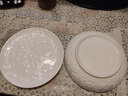 顺祥纯白碗碟餐具套装家用陶瓷简约易洁釉下彩饭碗汤面碗可微波大小碗 6.8英寸平盘 单个 实拍图