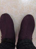 老美华冬季新款女棉鞋加棉保暖舒适防滑休闲中老年妈妈鞋 紫红 35 实拍图