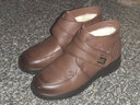 意尔康妈妈鞋棉鞋平底中老年保暖奶奶老人冬鞋女 14550W 棕色 37 实拍图