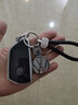 苏萌大众高尔夫8汽车钥匙套车id4xcrozz凌渡L包id3女id6揽境途昂壳扣 【D款】黑壳+带钻车标+黑编织绳 实拍图