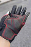 摩多狼（MOTOWOLF）摩托车夏季手套四季通用防摔机车透气男碳纤维防护骑行装备女 [防水加绒/真皮碳纤]红色冬季款 L[双指触屏灵敏] 实拍图