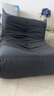 毛毛虫网红懒人沙发可躺可睡卧室阳台榻榻米单人沙发ins风沙发椅 黑色超纤皮 超大款90*92双耳尺寸 实拍图