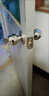 鼎宏庆耀三杆式球形锁塑钢门卫生间浴室门锁三杆球锁球型铝合金家用通用型 实拍图