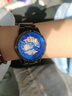 帝兹（DiziziD）手表男士机械表全自动镂空腕表夜光防水高中生学生礼物送男友 【炫彩蓝光镜面】黑壳黑面皮带 实拍图