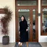 茵曼（INMAN）2025秋冬女装新款灯芯绒连衣裙新品长袖休闲针织礼服中长裙子 午夜黑 XL 实拍图