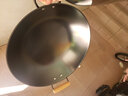 洽硕陆川铸铁生铁炒菜锅不粘锅炒锅无涂层少油烟大双耳圆底铁锅燃气灶 40cm加厚铸铁炒锅(无盖） 实拍图