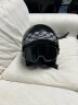 AMZ摩托车复古风镜3/4头盔男女通用护目镜机车骑行眼镜全盔防护镜 黑框茶色（茶色+透明镜片） 实拍图