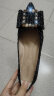 莱尔斯丹时尚优雅蝴蝶结钻扣尖头浅口纯色单鞋女鞋4T14701 黑色BKF 38 晒单实拍图