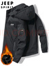 JEEP SPIRIT吉普夹克男外套秋冬季韩版男士上衣宽松连帽男装 黑色加绒 L 实拍图