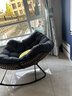 法思丹摇椅家用摇摇椅躺椅大人阳台休闲椅可躺可睡窝窝椅懒人2025新款 【标准款】黑色 实拍图