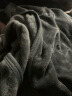 京东京造经典法兰绒毯 1350g空调毯加厚双面沙发午睡盖毯 高级灰180x200cm 晒单实拍图